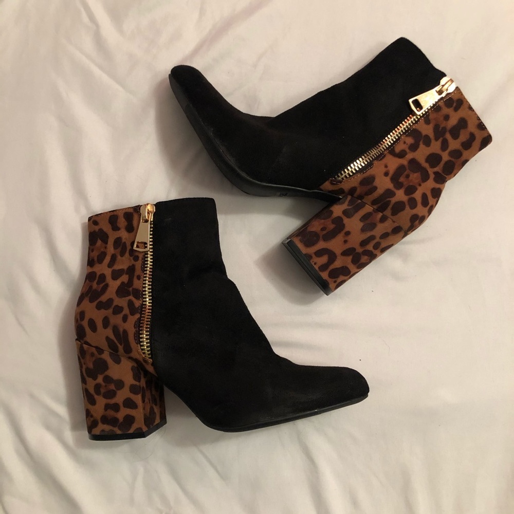 Rouge brand heeled ankle boots.